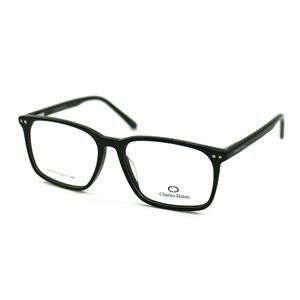 Charles Delon Square Men Black Plastic Frame